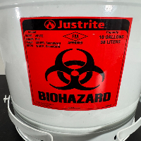 Justrite 10 Gal. Biohazard Waste Can image 3